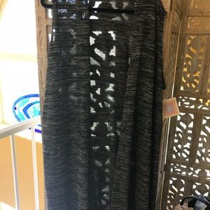 Joy black/gray micro striped tunic cardigan